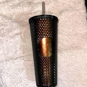 Venti Starbucks Metallic Chrome Studded Tumbler